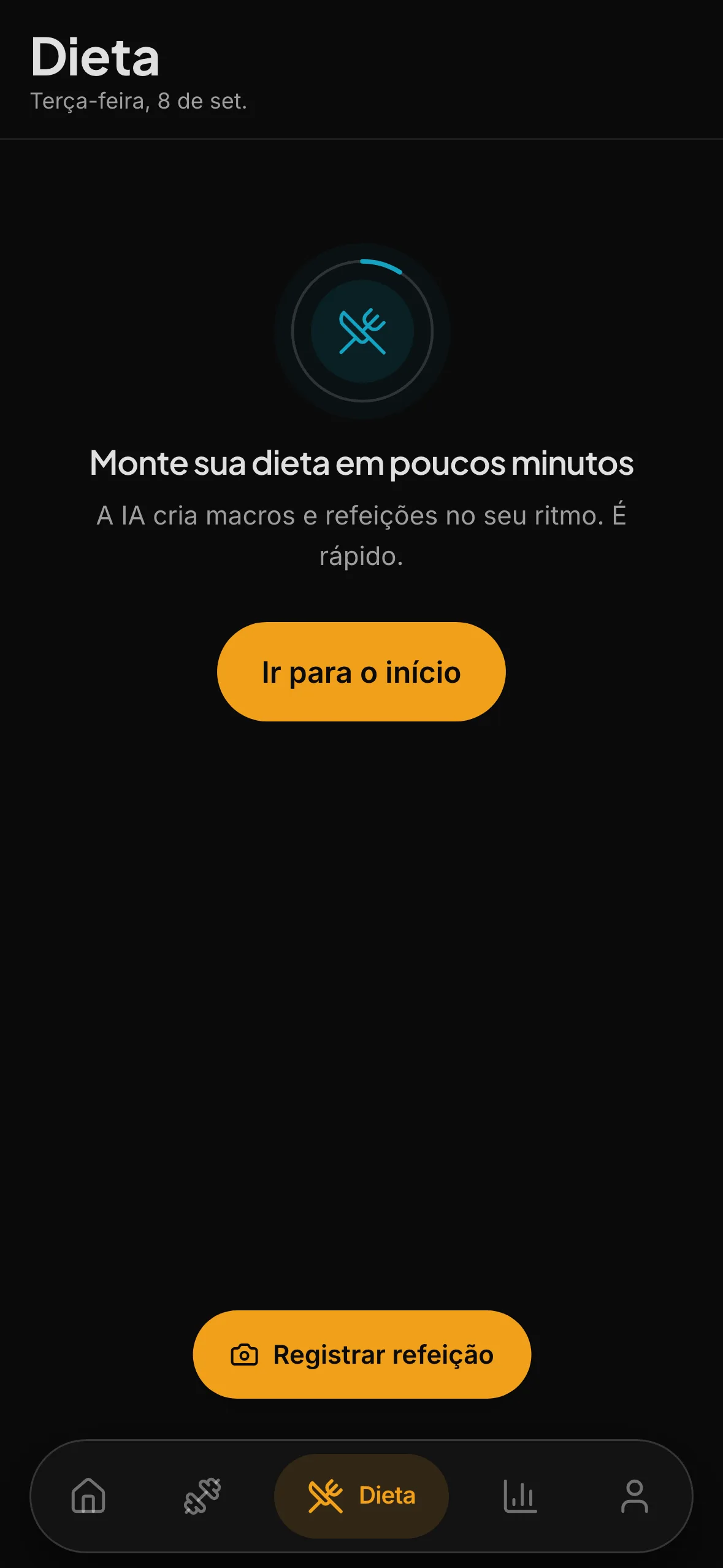 DoneFitt: área de alimentação